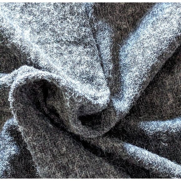 Brushed Jersey Knit Fabric Cut 70 * 90 In ( 1.9 yd* 2.5 yd) Gray Melange Stretch - Picture 5 of 5